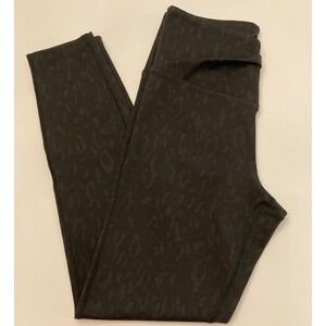 AS Revival Altar'd State Leggings 3/4 Animal Print Black V Front Womens Small